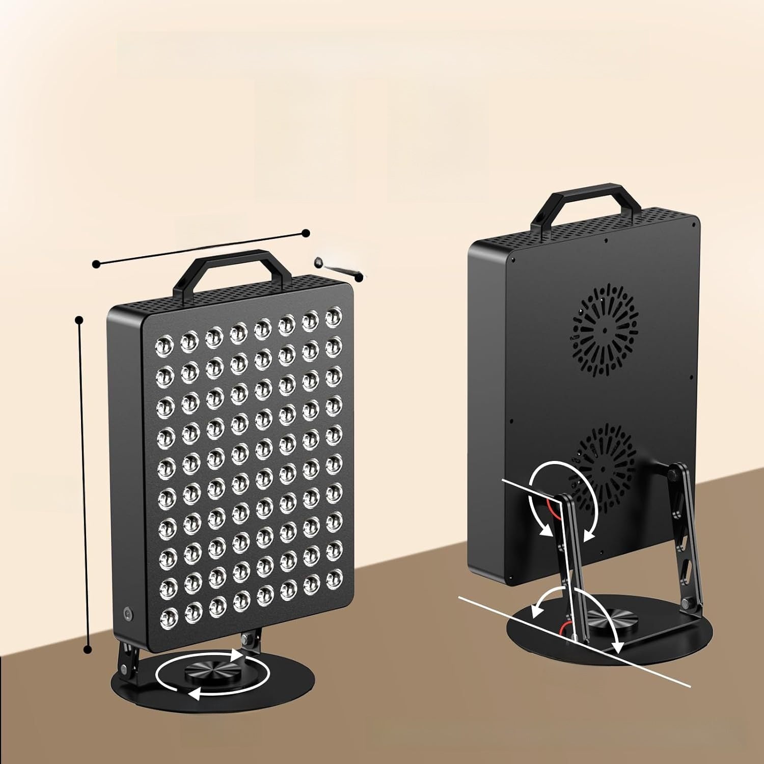 Red light therapy lamp