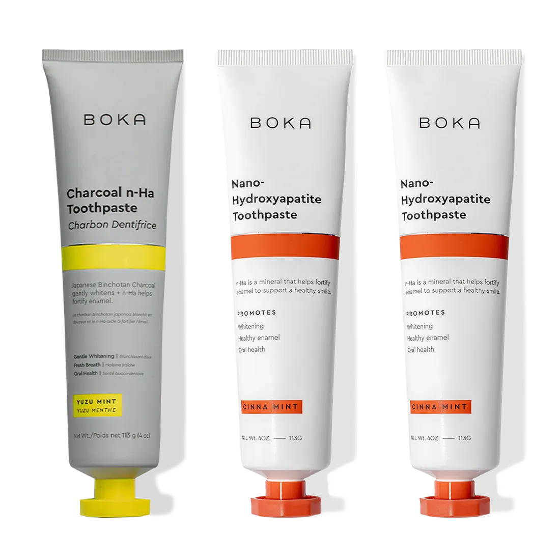 Charcoal Yuzu Mint n-Ha Toothpaste 3-pack