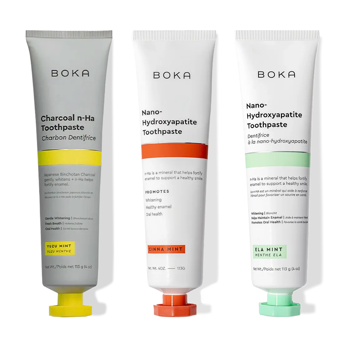 Charcoal Yuzu Mint n-Ha Toothpaste 3-pack