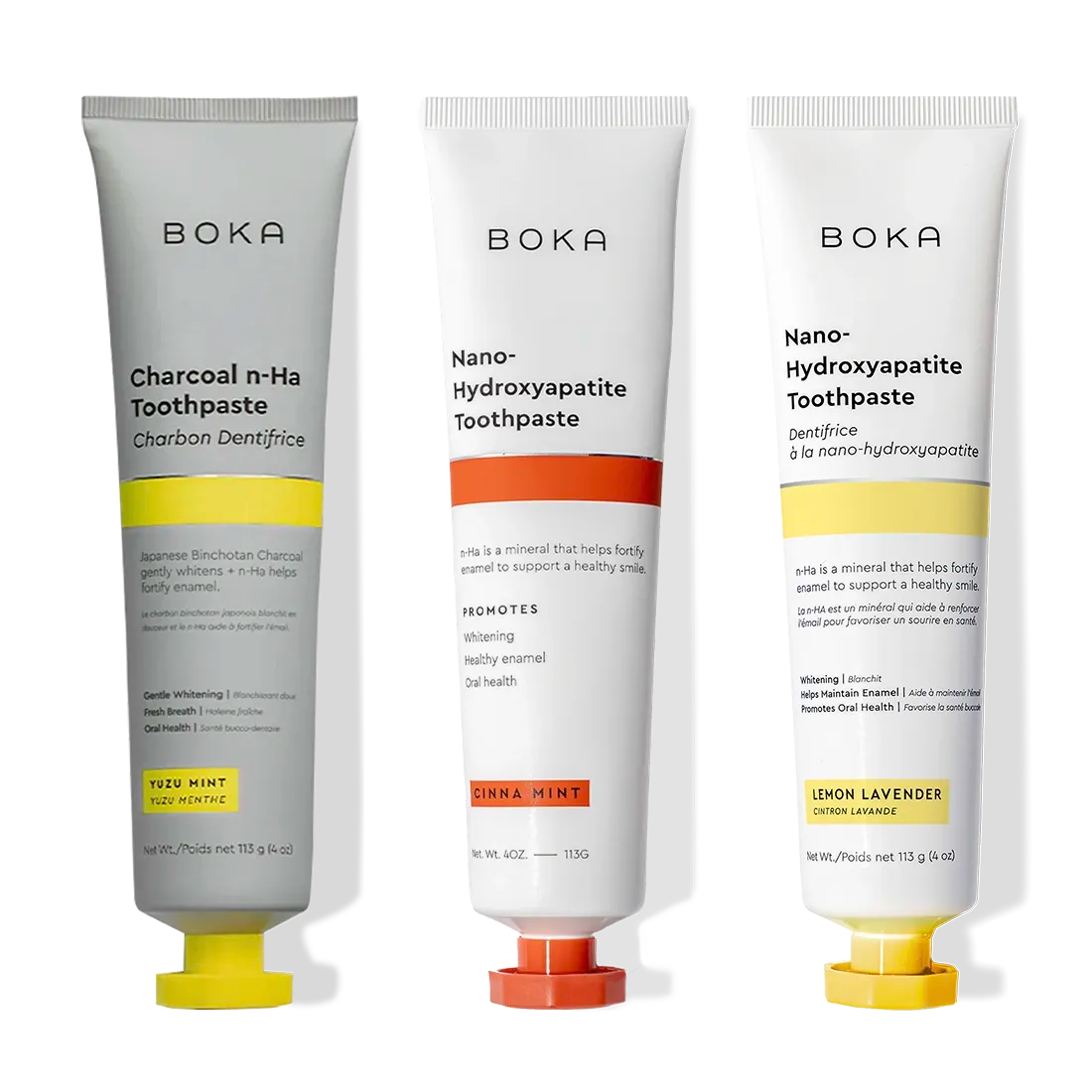 Charcoal Yuzu Mint n-Ha Toothpaste 3-pack