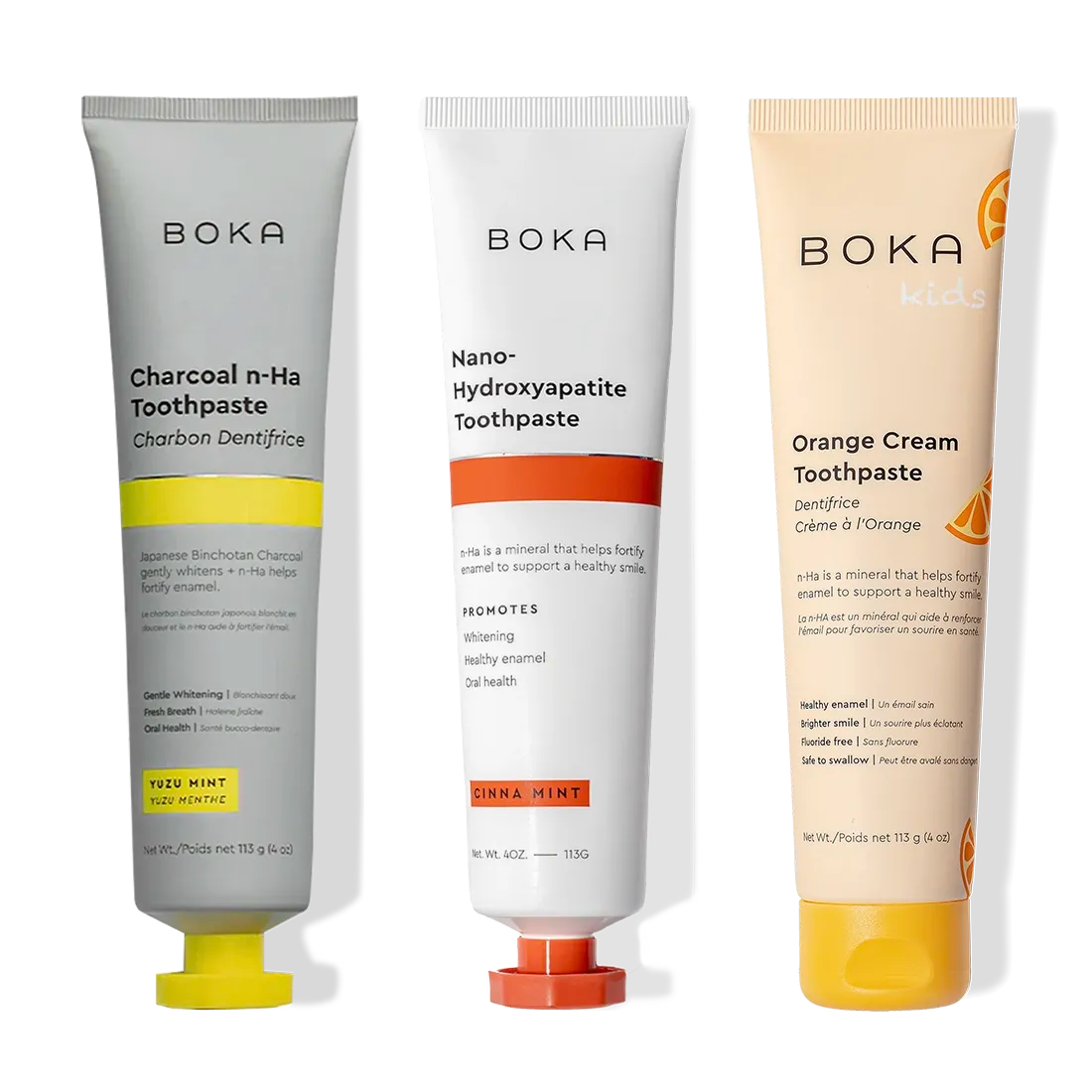 Charcoal Yuzu Mint n-Ha Toothpaste 3-pack