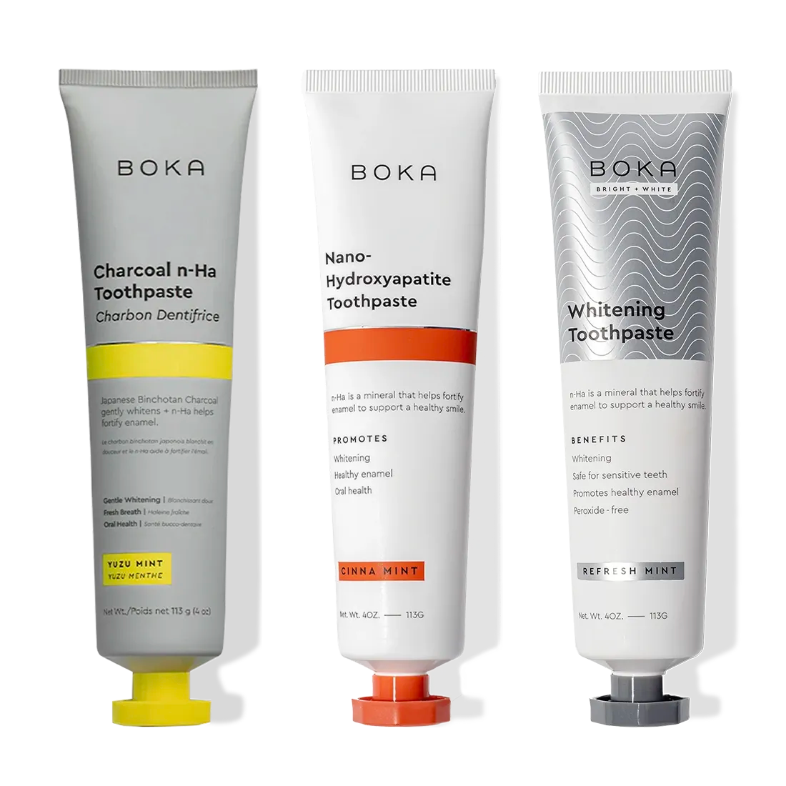 Charcoal Yuzu Mint n-Ha Toothpaste 3-pack