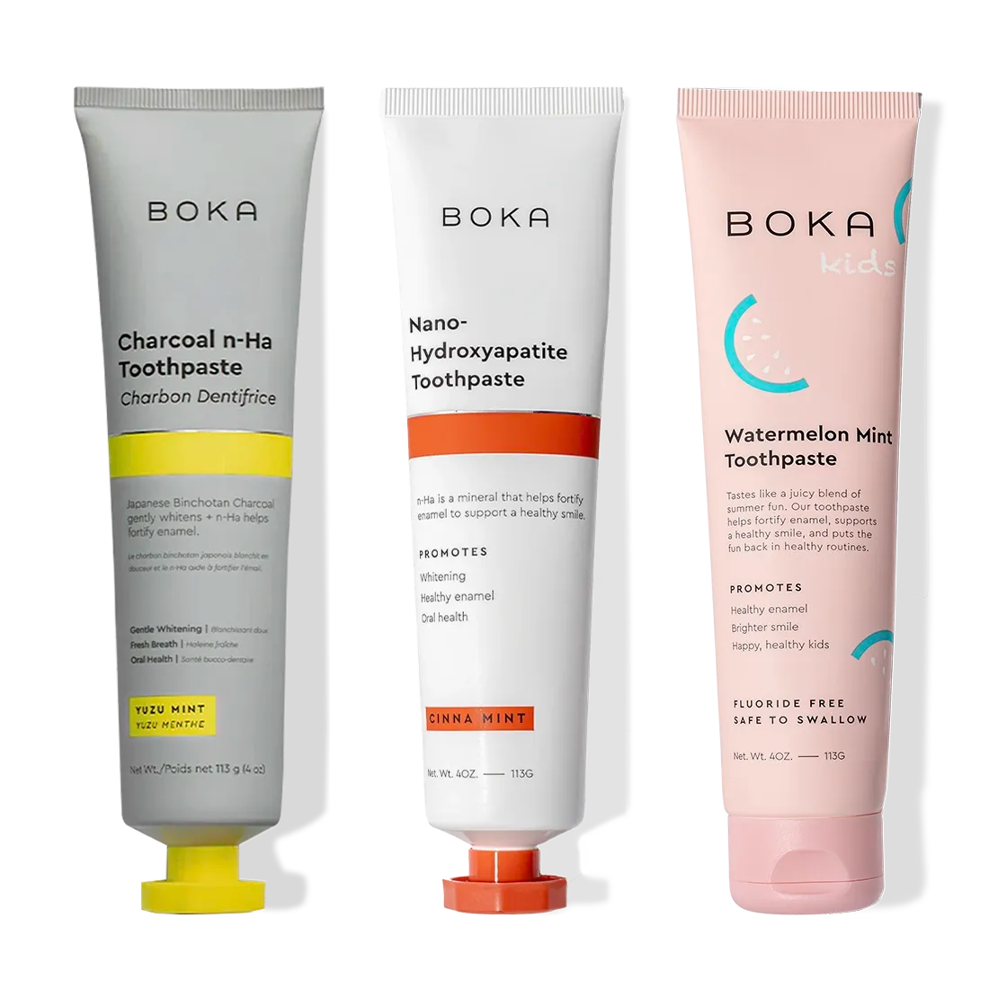 Charcoal Yuzu Mint n-Ha Toothpaste 3-pack