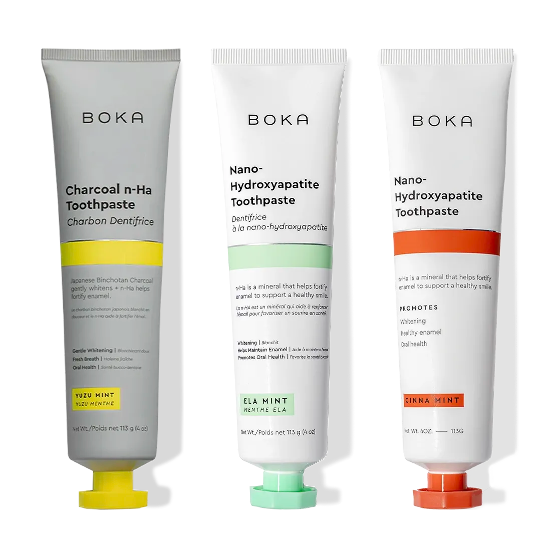 Charcoal Yuzu Mint n-Ha Toothpaste 3-pack