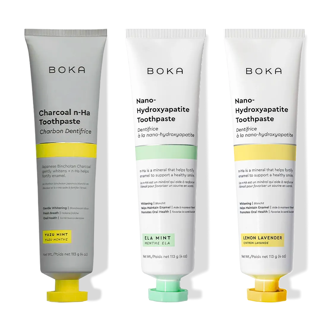 Charcoal Yuzu Mint n-Ha Toothpaste 3-pack