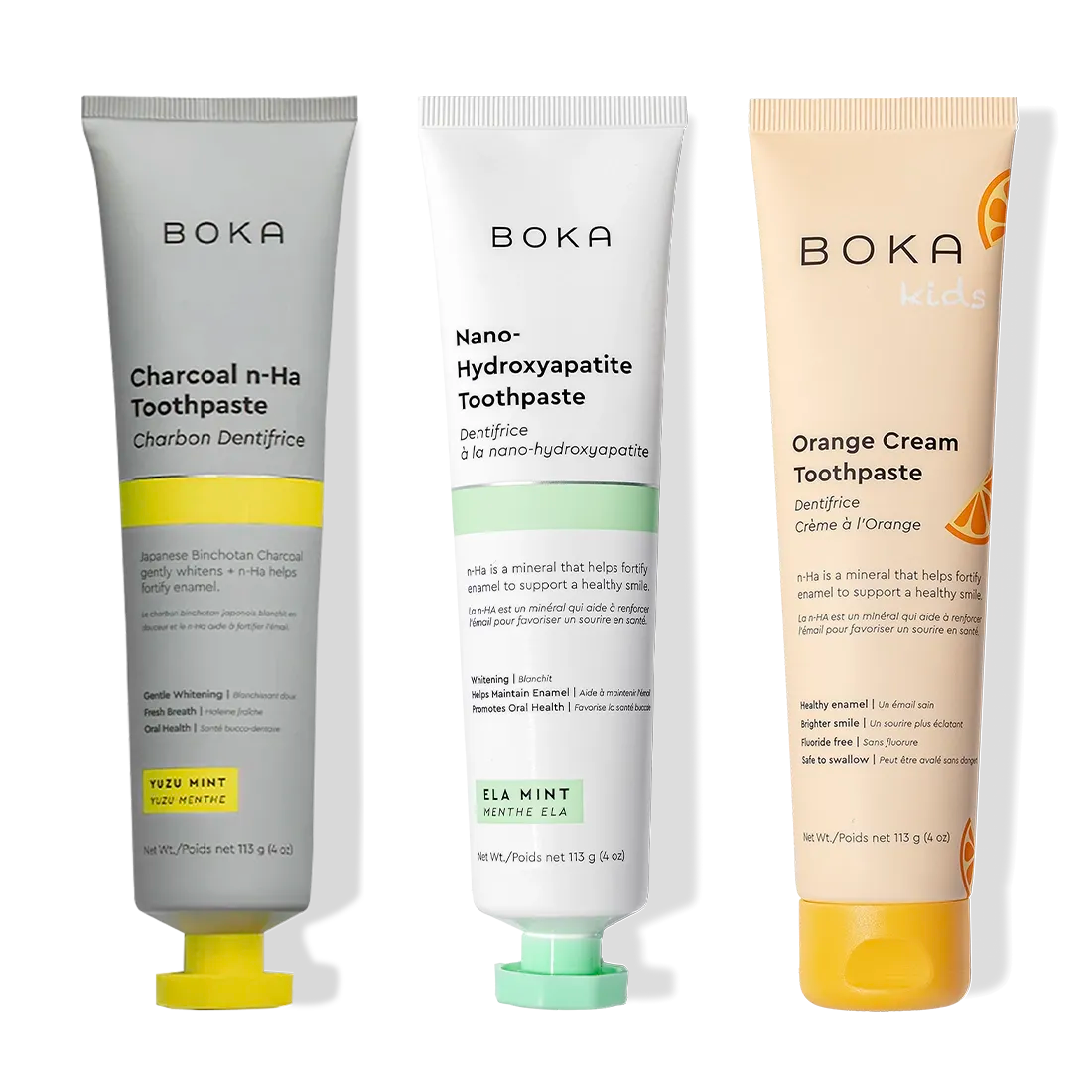 Charcoal Yuzu Mint n-Ha Toothpaste 3-pack