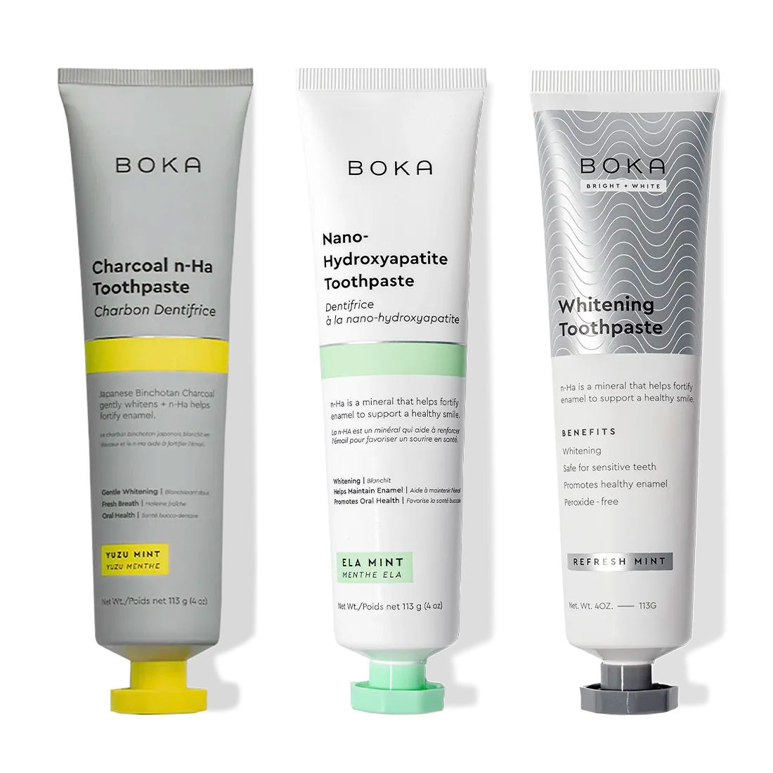 Charcoal Yuzu Mint n-Ha Toothpaste 3-pack