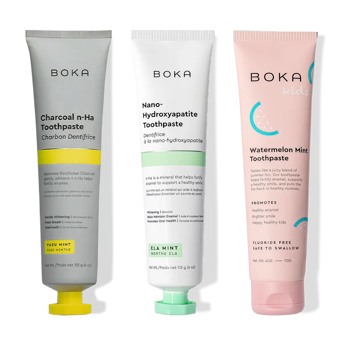 Charcoal Yuzu Mint n-Ha Toothpaste 3-pack