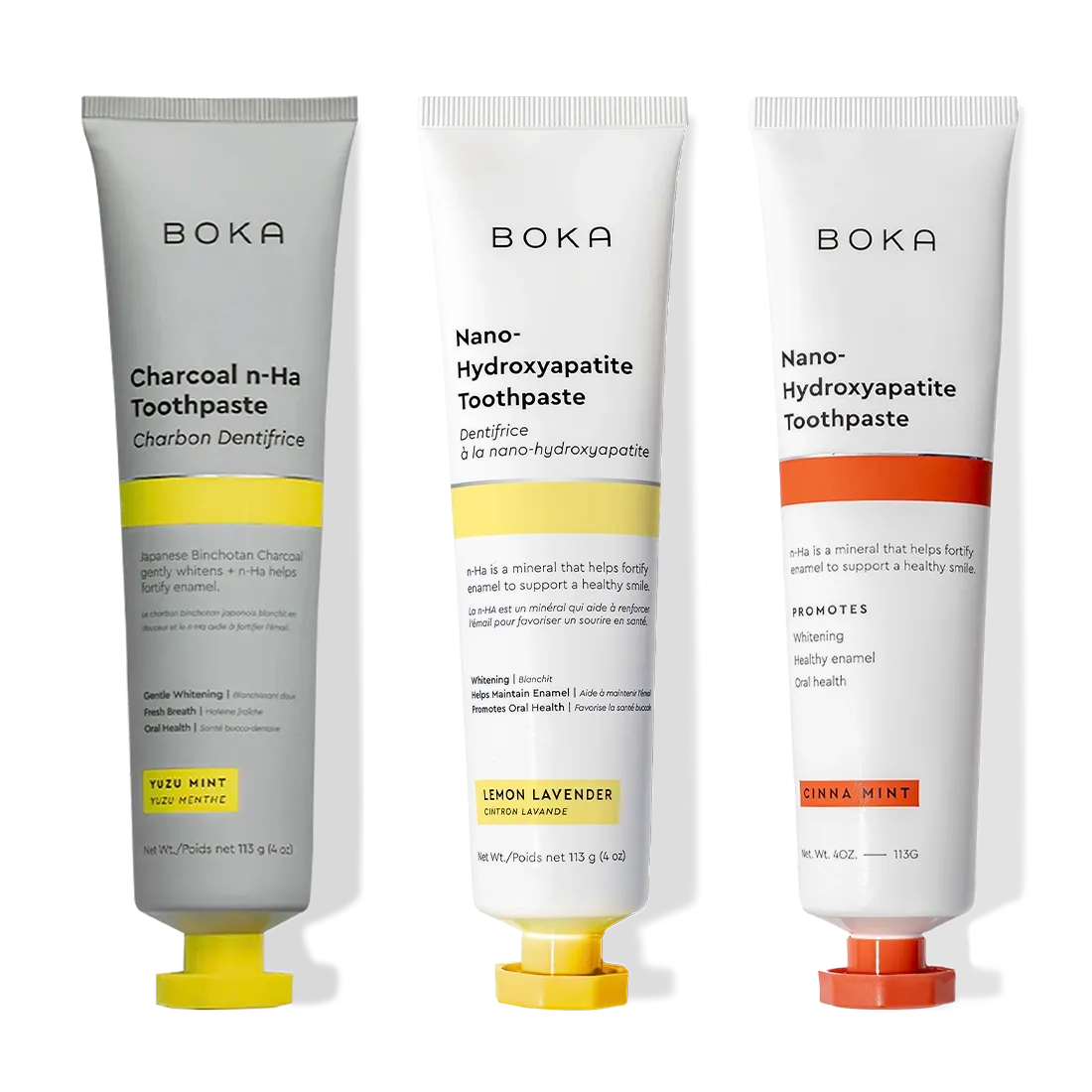 Charcoal Yuzu Mint n-Ha Toothpaste 3-pack