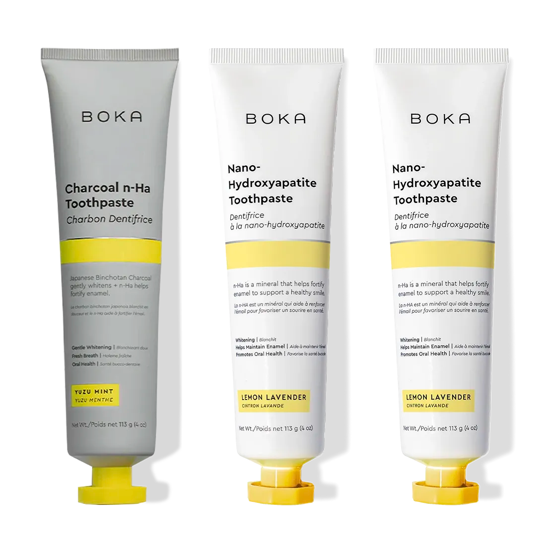 Charcoal Yuzu Mint n-Ha Toothpaste 3-pack