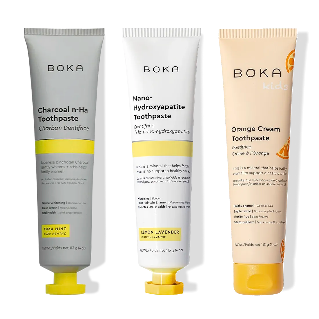 Charcoal Yuzu Mint n-Ha Toothpaste 3-pack