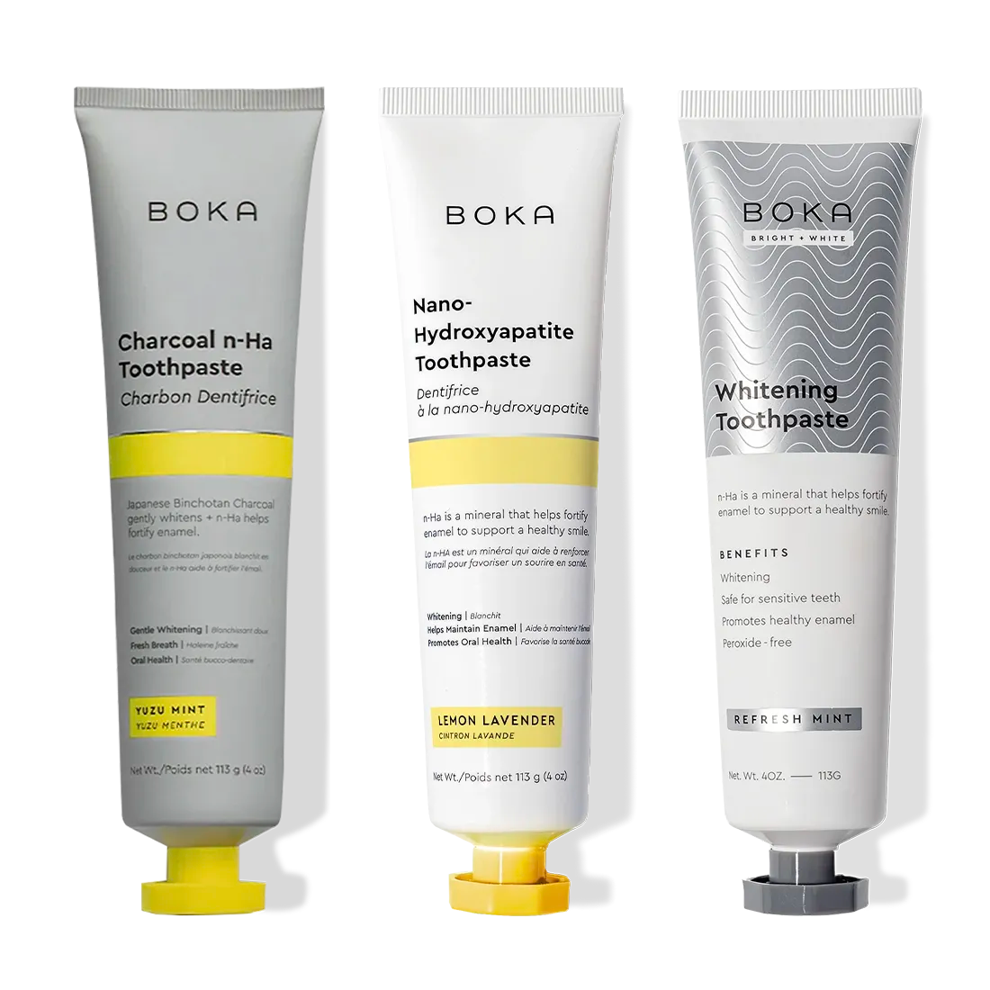Charcoal Yuzu Mint n-Ha Toothpaste 3-pack