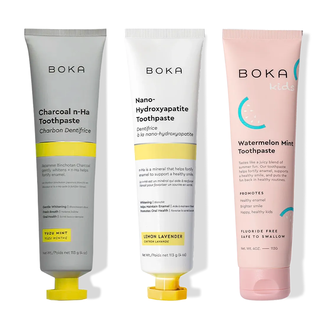 Charcoal Yuzu Mint n-Ha Toothpaste 3-pack