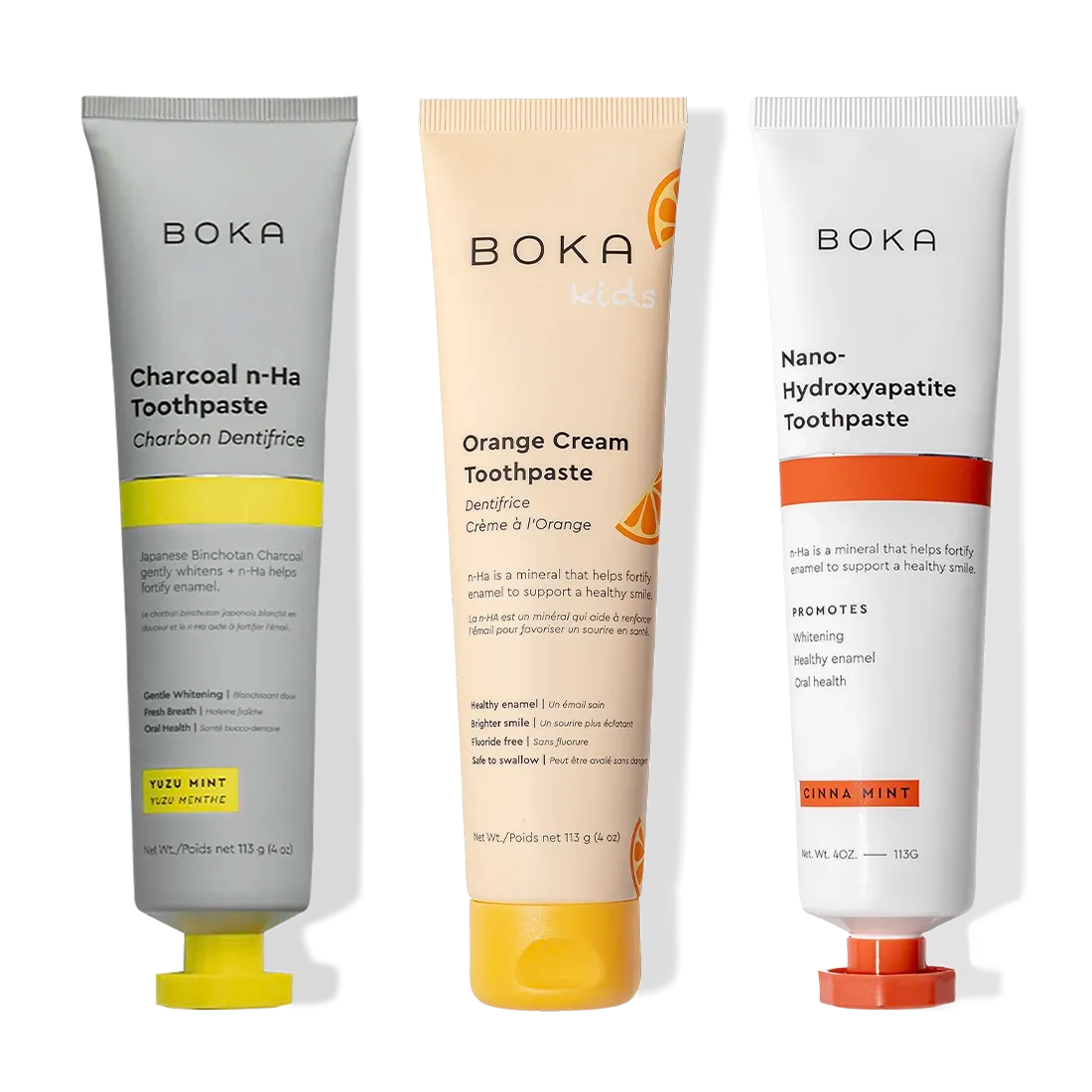 Charcoal Yuzu Mint n-Ha Toothpaste 3-pack