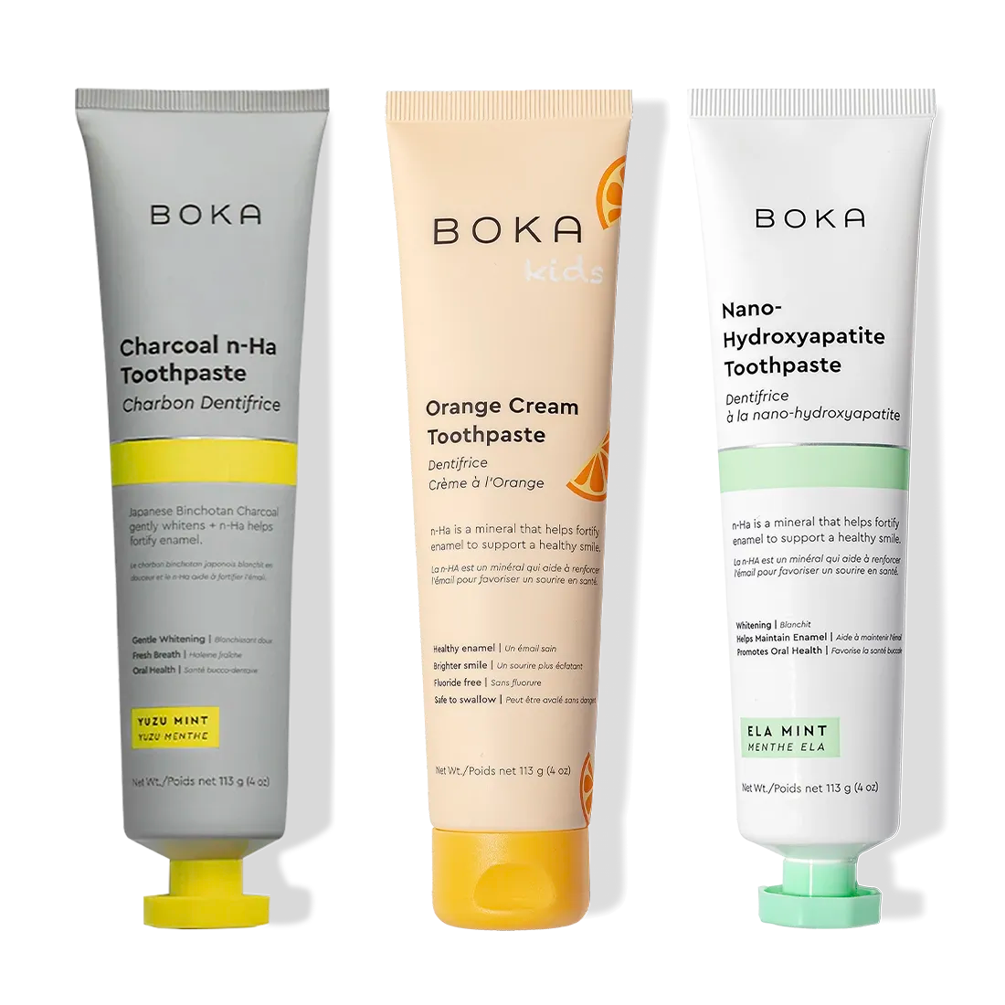 Charcoal Yuzu Mint n-Ha Toothpaste 3-pack