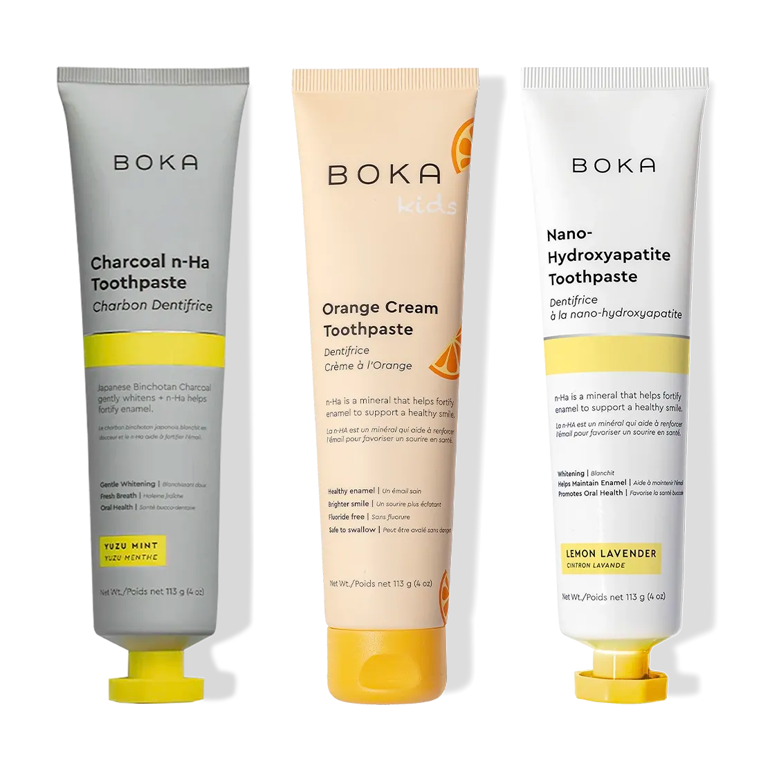 Charcoal Yuzu Mint n-Ha Toothpaste 3-pack