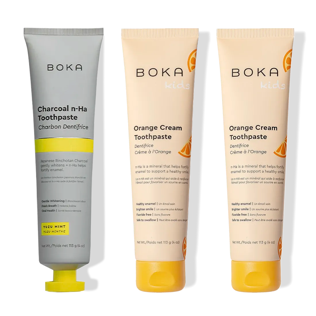 Charcoal Yuzu Mint n-Ha Toothpaste 3-pack