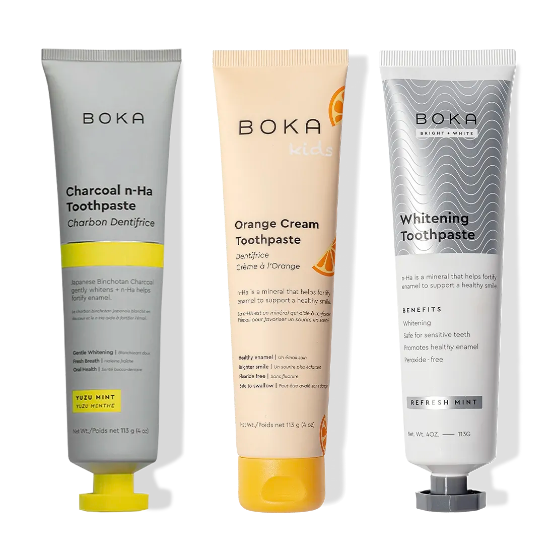 Charcoal Yuzu Mint n-Ha Toothpaste 3-pack