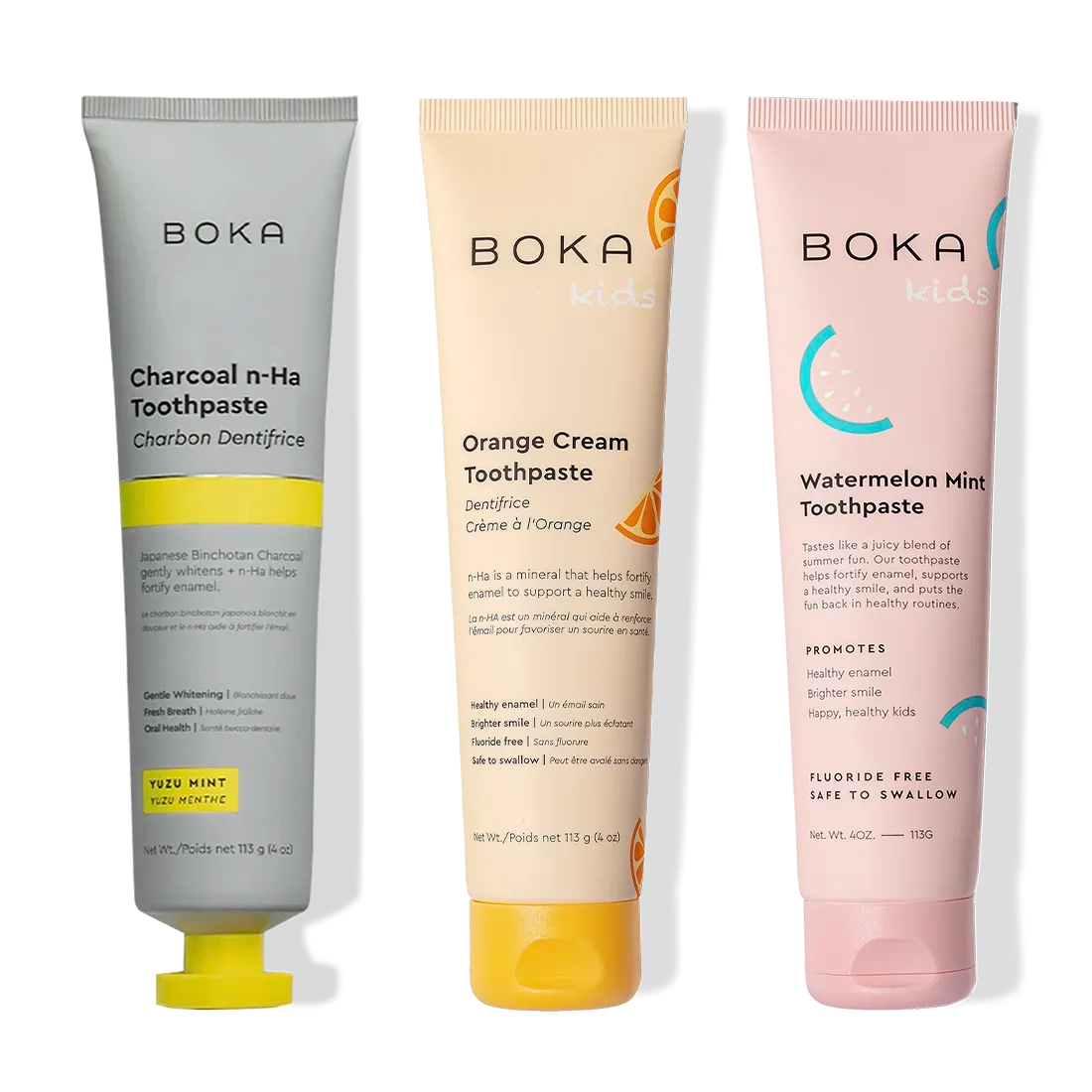 Charcoal Yuzu Mint n-Ha Toothpaste 3-pack