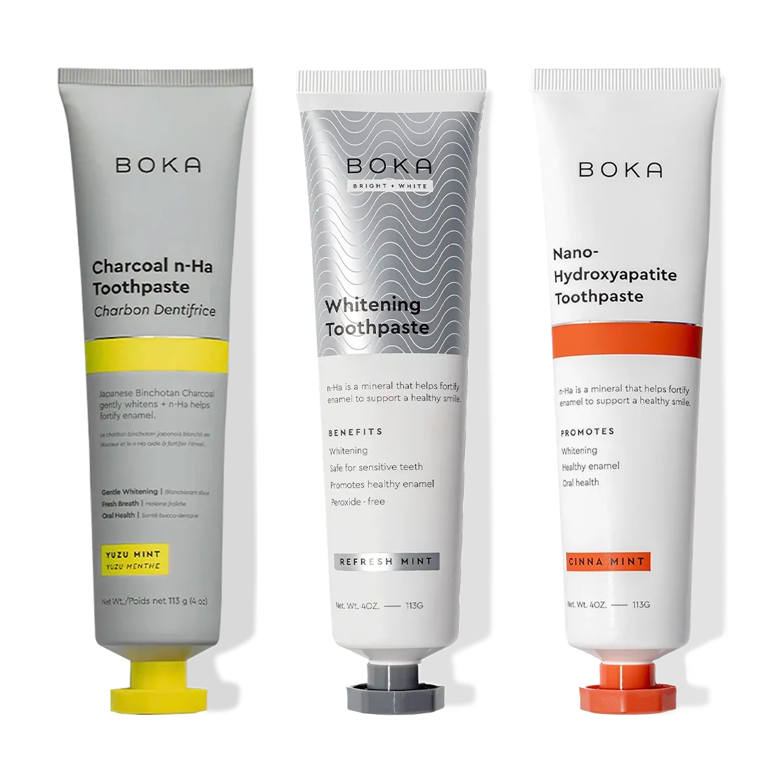 Charcoal Yuzu Mint n-Ha Toothpaste 3-pack