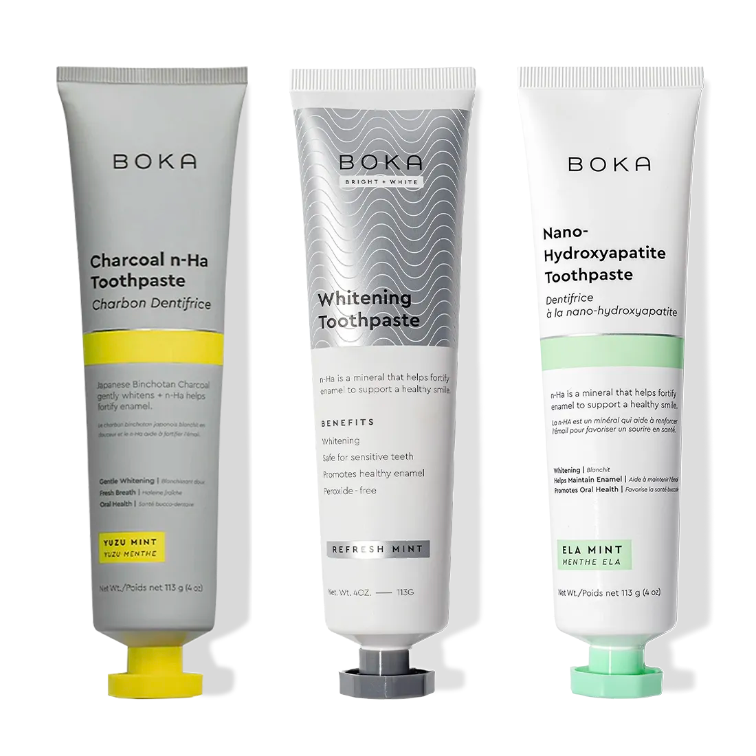 Charcoal Yuzu Mint n-Ha Toothpaste 3-pack