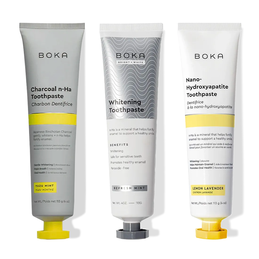 Charcoal Yuzu Mint n-Ha Toothpaste 3-pack