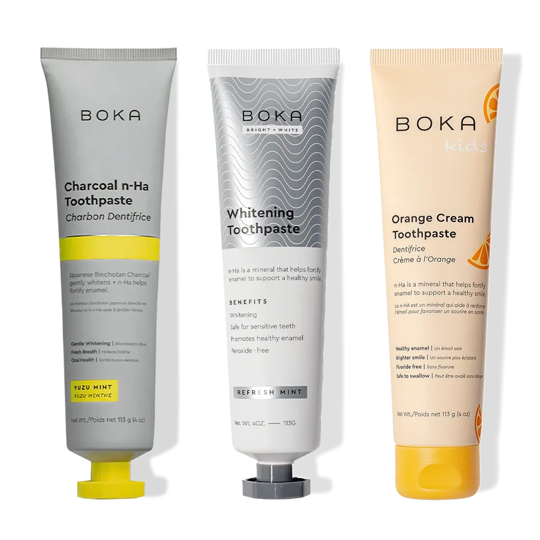 Charcoal Yuzu Mint n-Ha Toothpaste 3-pack