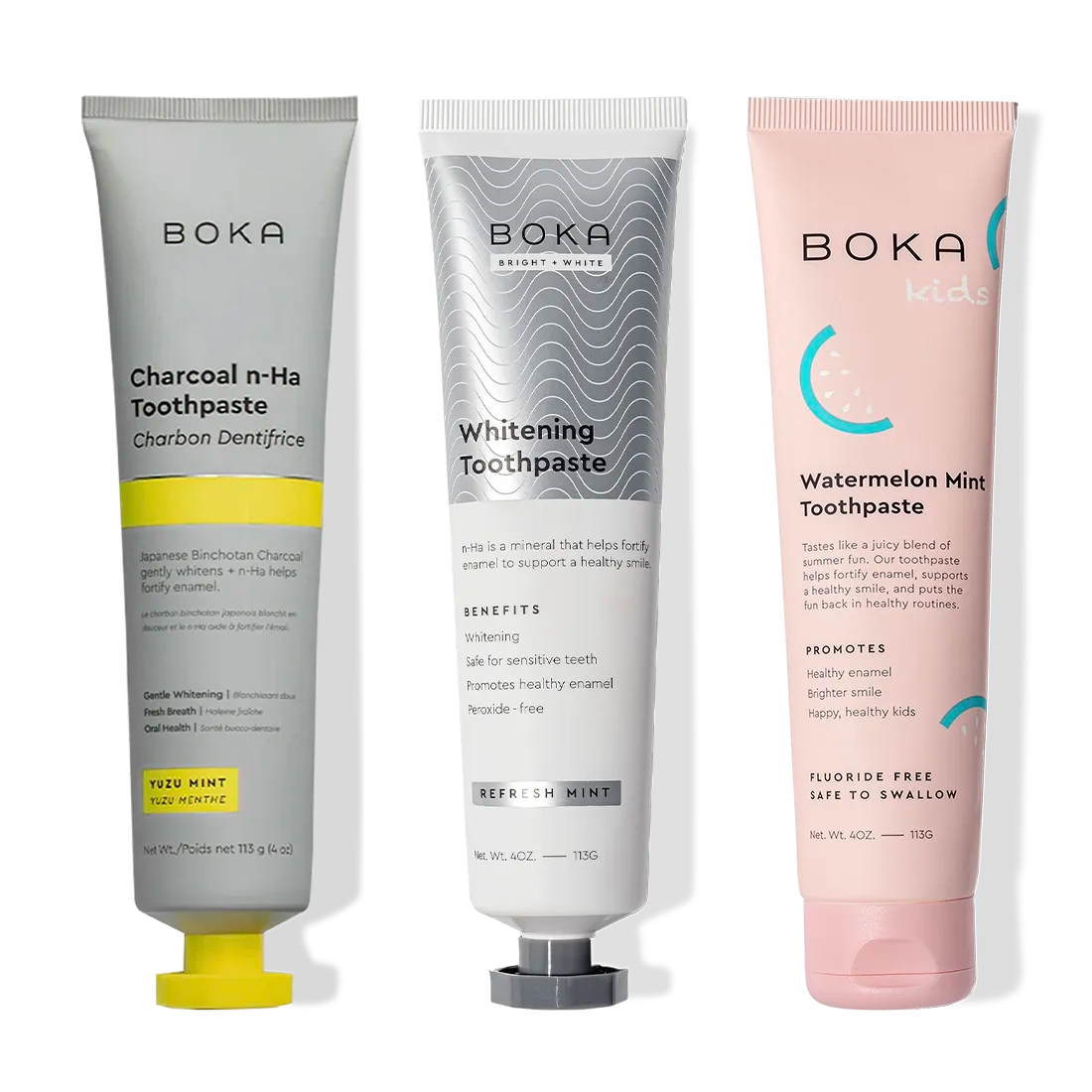 Charcoal Yuzu Mint n-Ha Toothpaste 3-pack