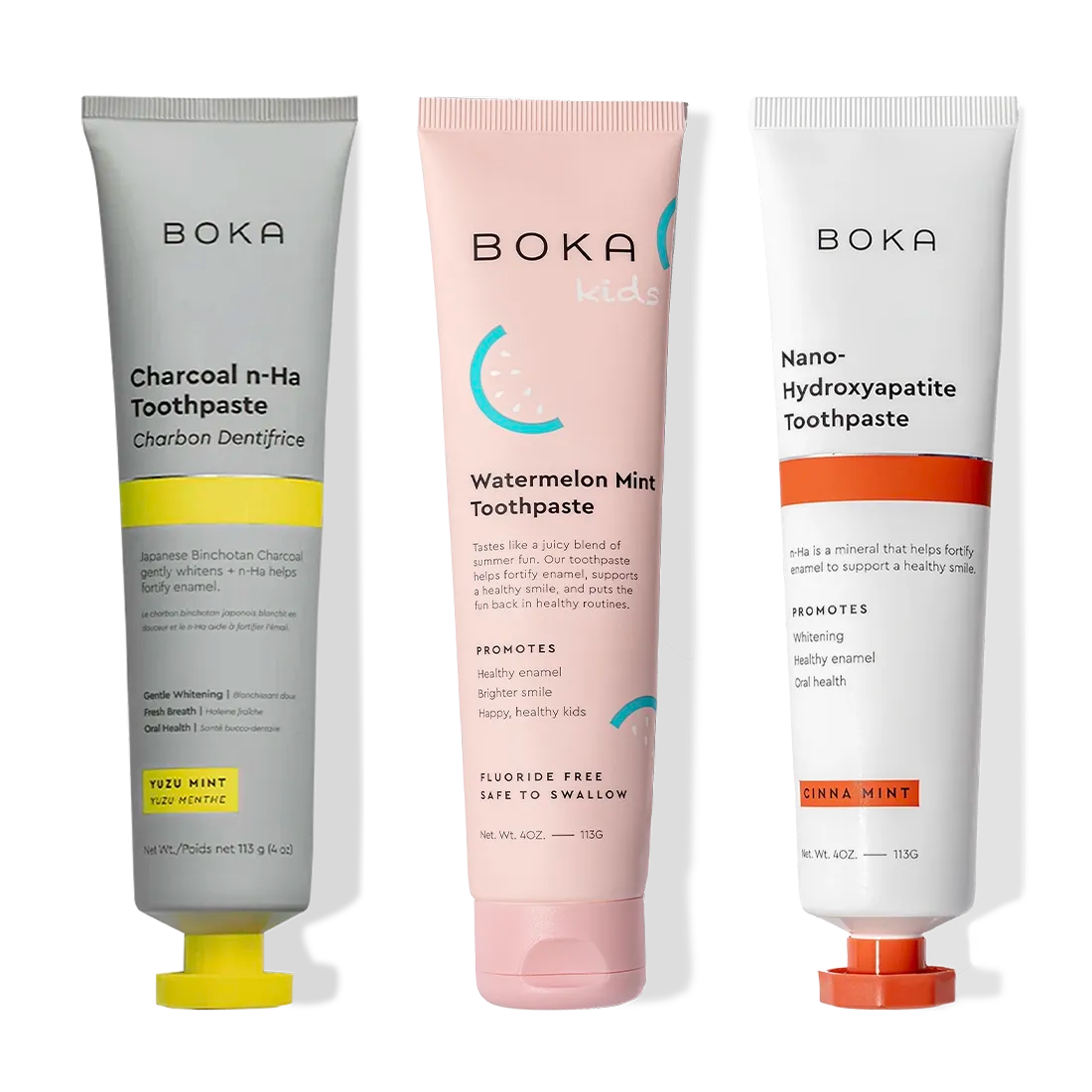 Charcoal Yuzu Mint n-Ha Toothpaste 3-pack