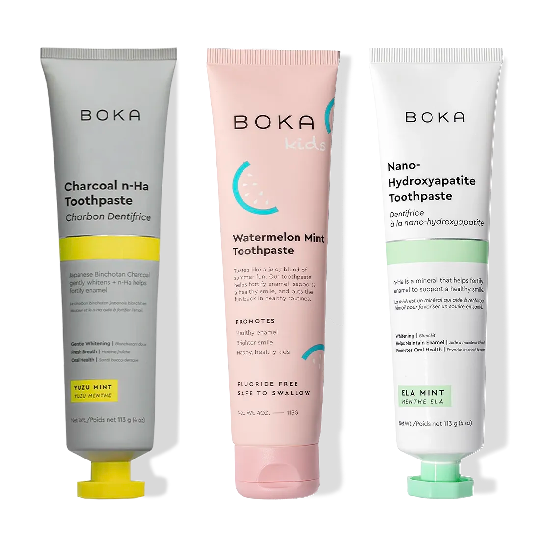 Charcoal Yuzu Mint n-Ha Toothpaste 3-pack