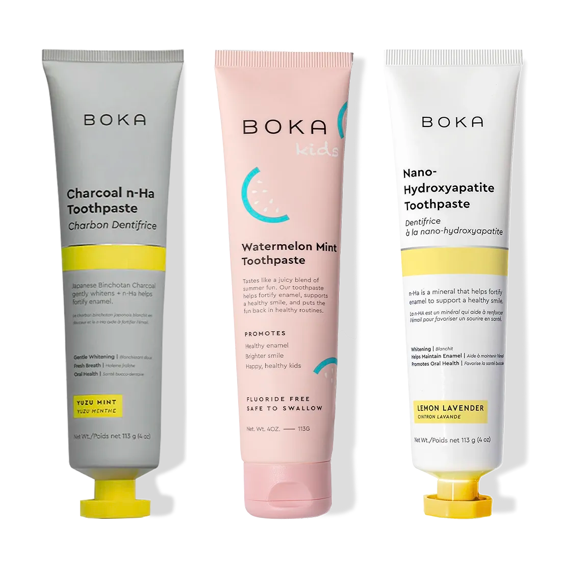 Charcoal Yuzu Mint n-Ha Toothpaste 3-pack
