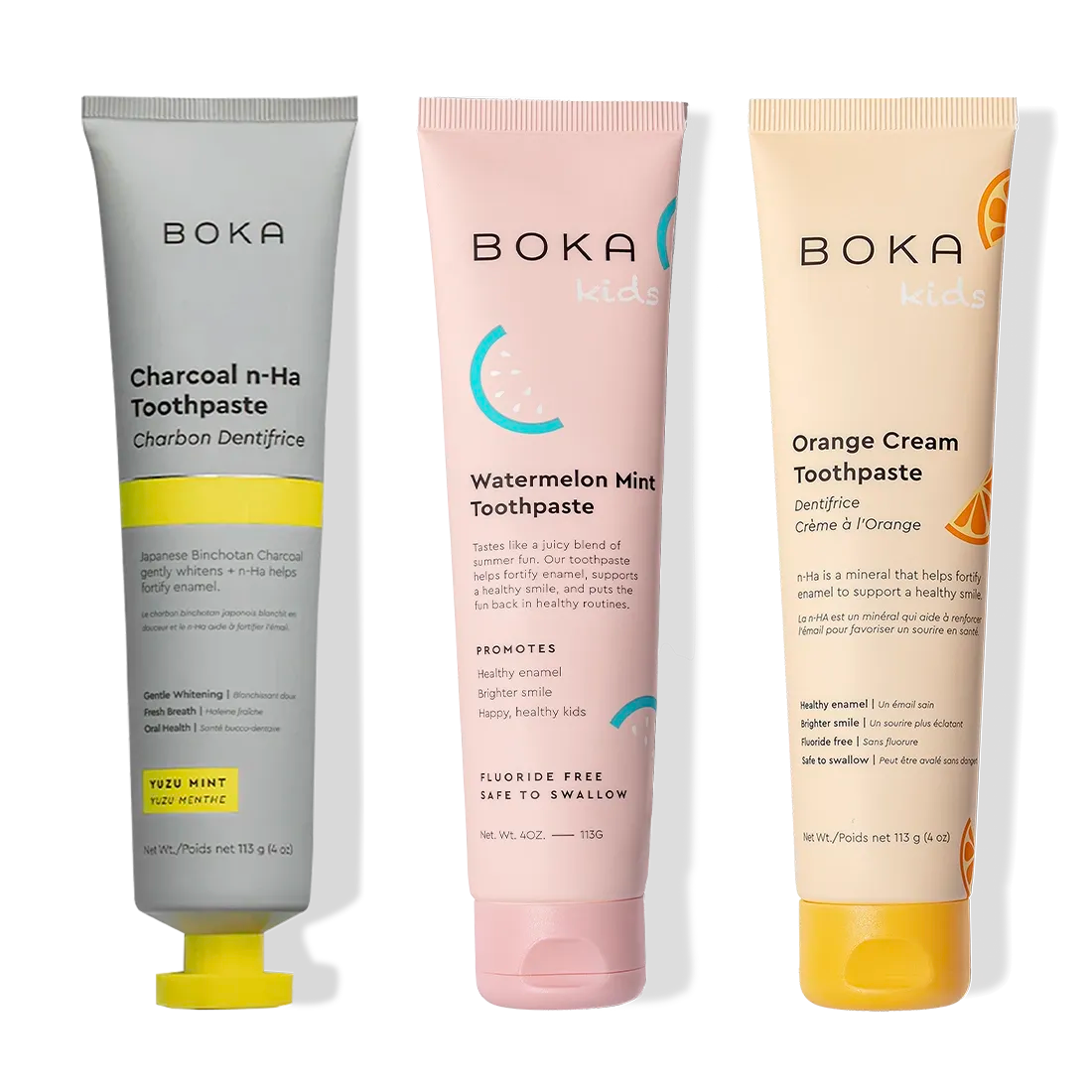 Charcoal Yuzu Mint n-Ha Toothpaste 3-pack