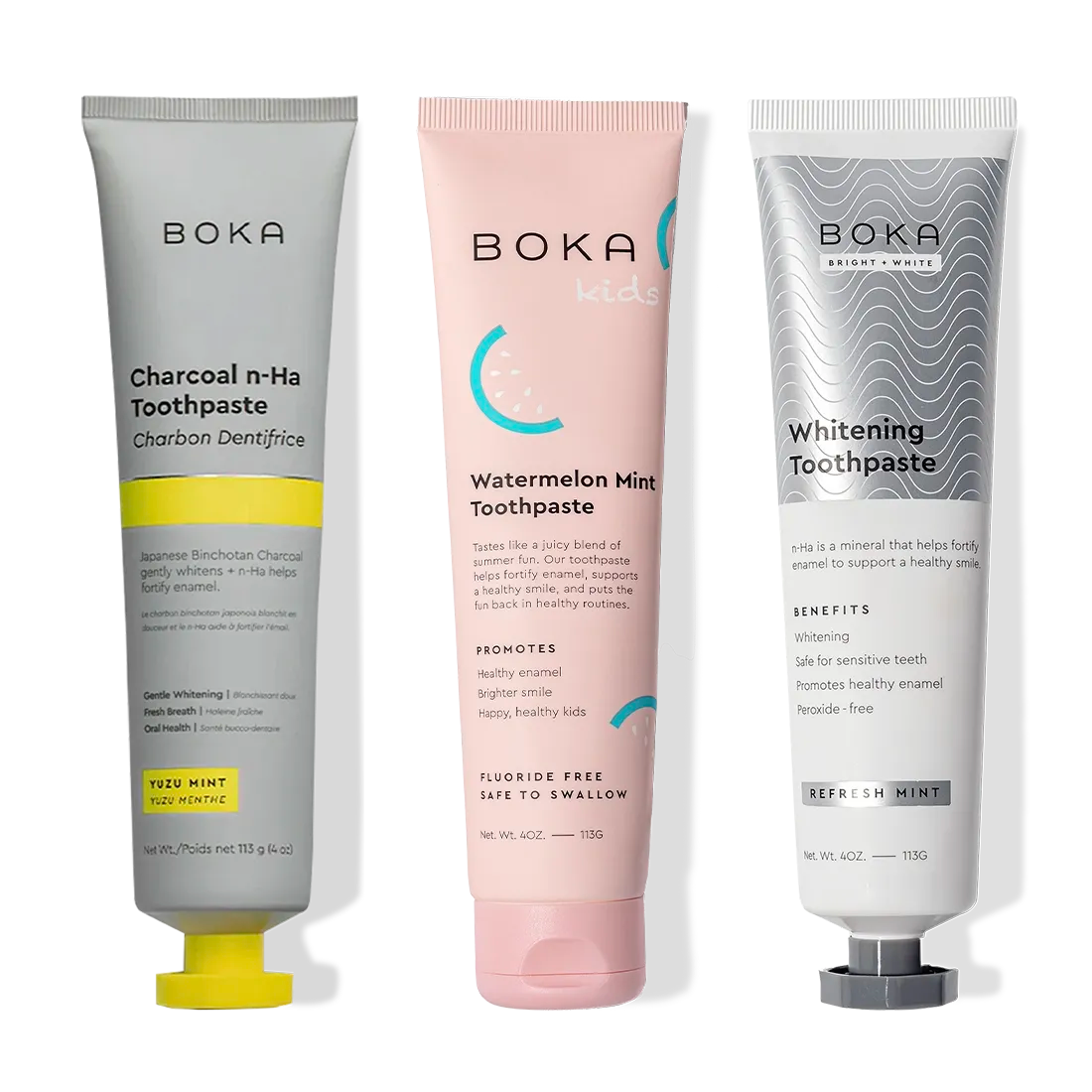 Charcoal Yuzu Mint n-Ha Toothpaste 3-pack