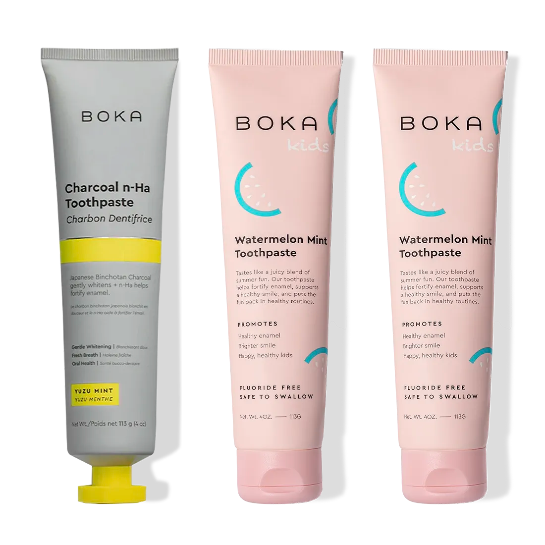 Charcoal Yuzu Mint n-Ha Toothpaste 3-pack