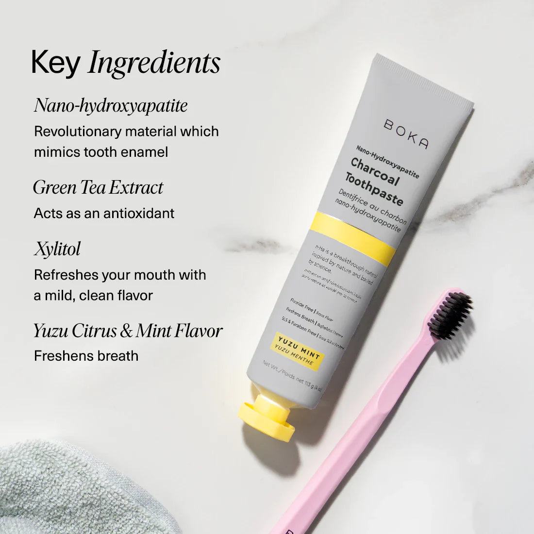 Charcoal Yuzu Mint n-Ha Toothpaste