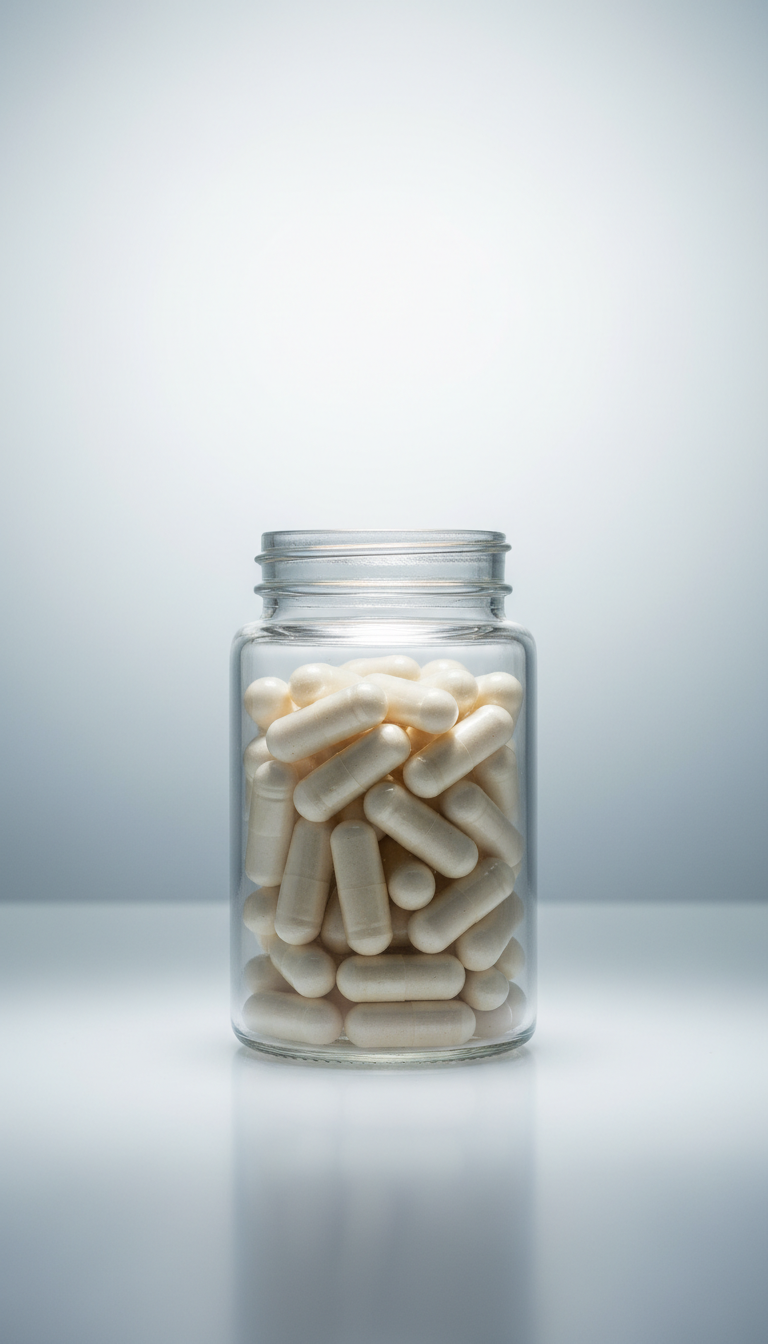 Daily Restore capsules glass jar