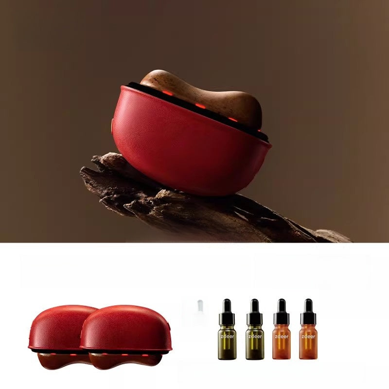 Electric Bian Stone Facial Massager with Red Light and Heat