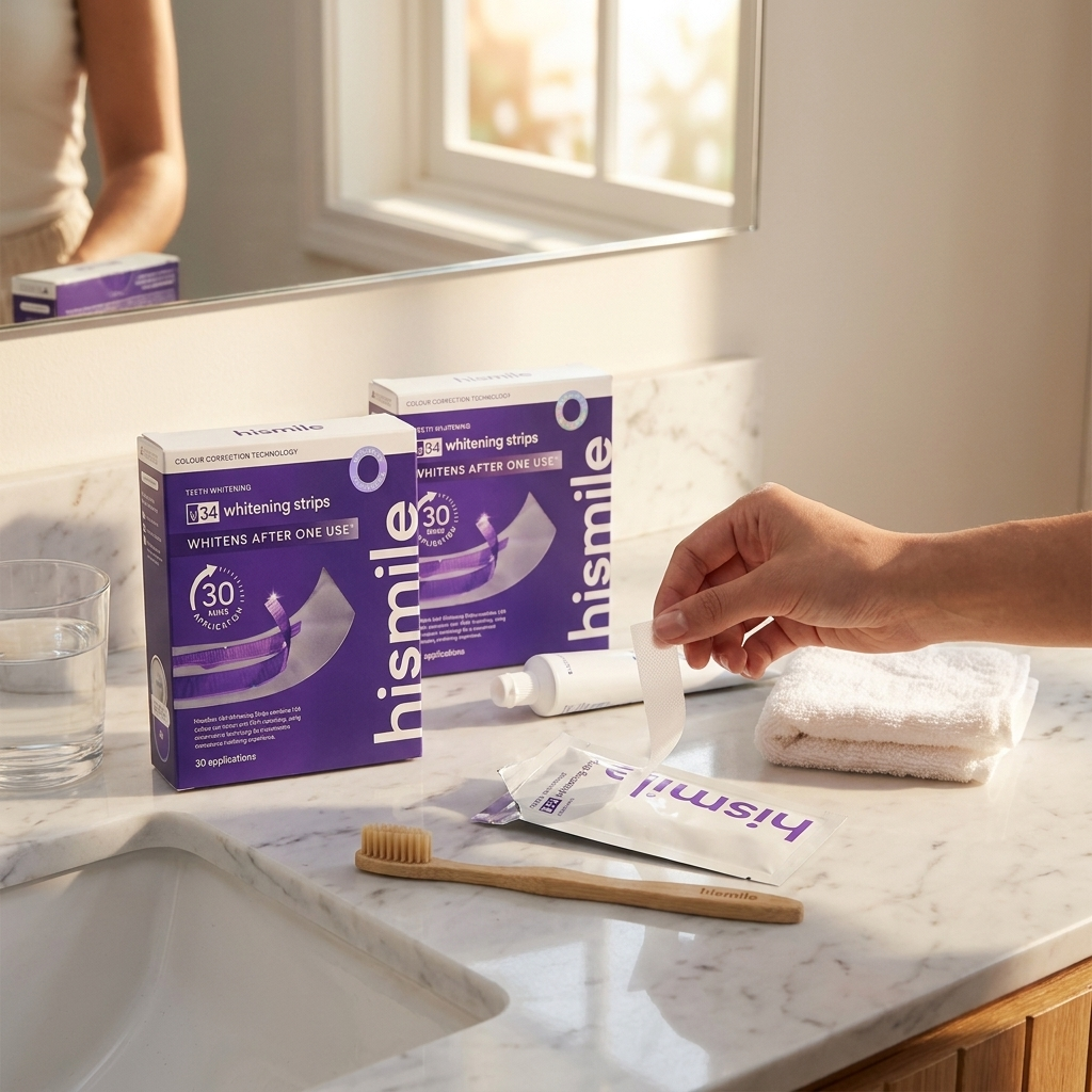 Hismilev34 Teeth Whitening Strips lifestyle