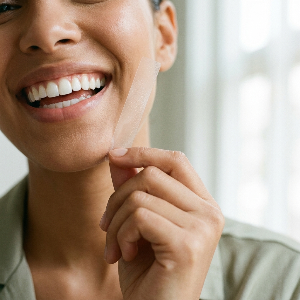 Glys smile closeup with strip
